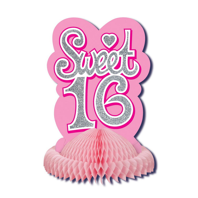 Sweet 16 Centerpiece – 9½" – (1/Pkg) by Beistle Tissue