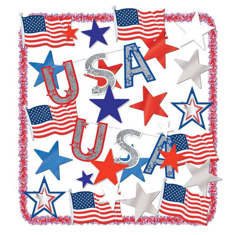 Patriotic Trimorama by Beistle Seasonal