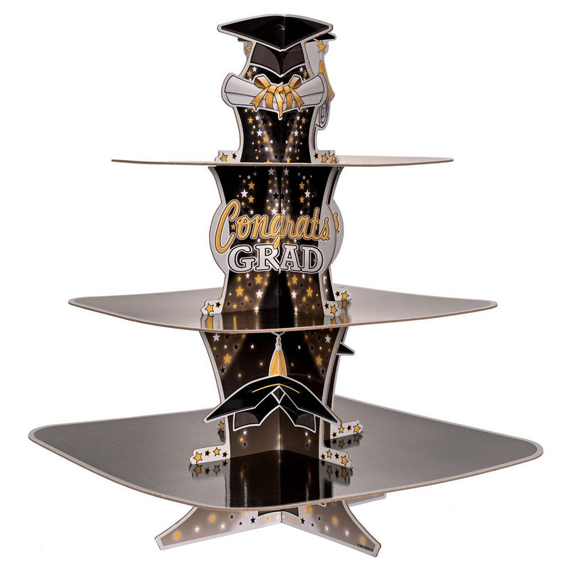 Graduation Cupcake Stand – 15" – (1/Pkg) by Beistle Cake/Cupcake Stands