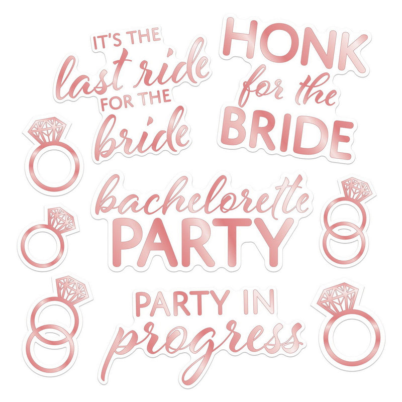 Bachelorette Auto-Clings – 3"-12¼" – (9/Pkg) by Beistle Window Clings