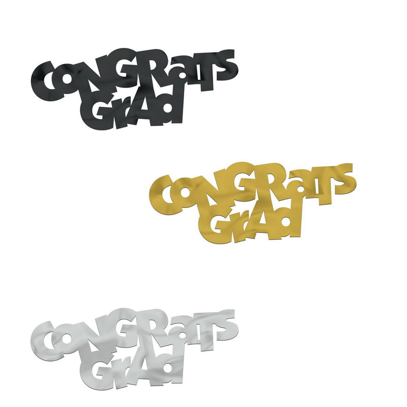 Jumbo Congrats Grad Fanci-Fetti – 2" x 5" – (6/Pkg) by Beistle for Graduation