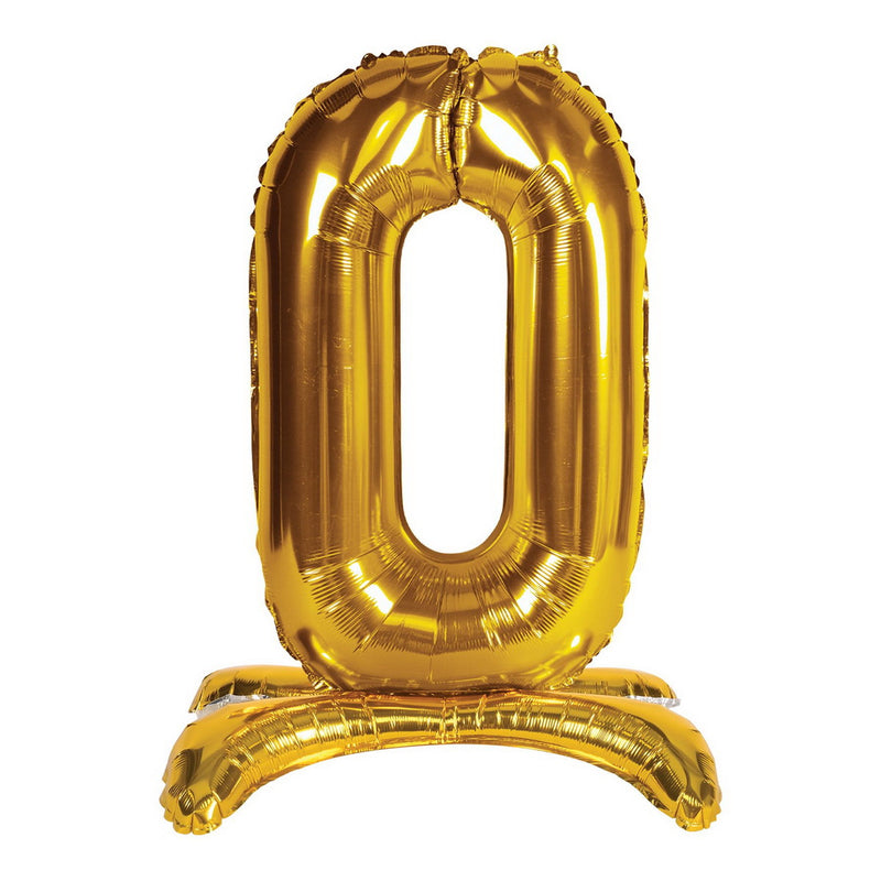 Self-Standing Balloon Number "0" – 26" – (1/Pkg) by Beistle for Age-specific birthday Mylar