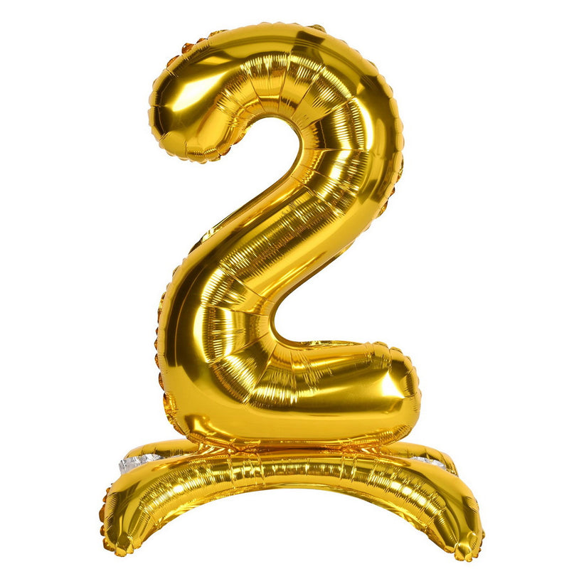 Self-Standing Balloon Number "2" – 26" – (1/Pkg) by Beistle for Age-specific birthday Mylar