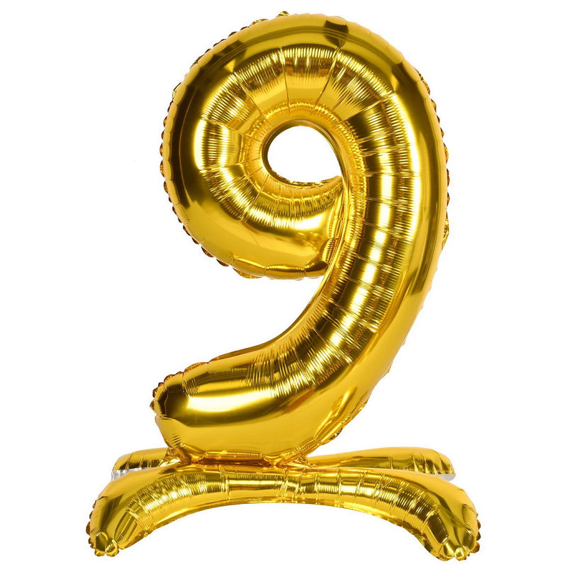 Self-Standing Balloon Number "9" – 26" – (1/Pkg) by Beistle for Age-specific birthday Mylar