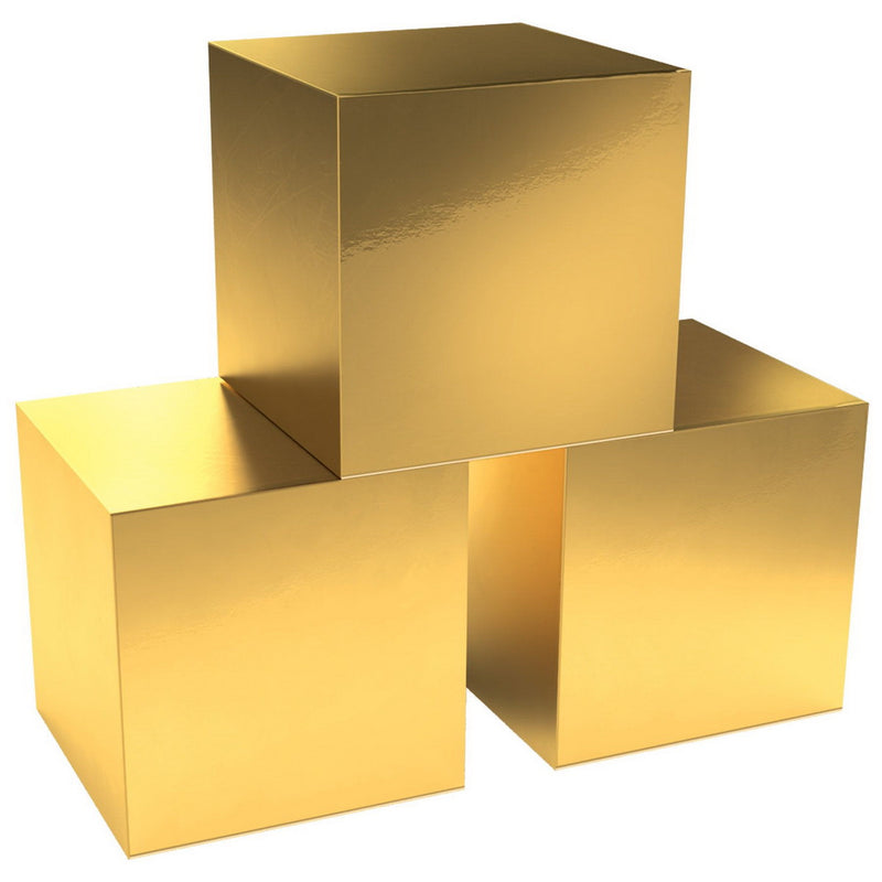 Foil Favor Boxes – 3¼" x 3¼" – (3/Pkg) by Beistle for General occasion