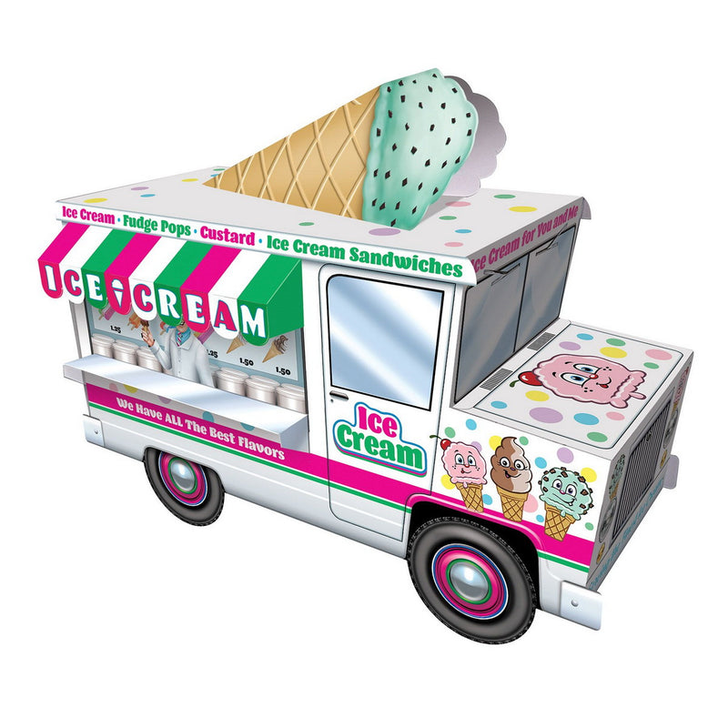 3-D Ice Cream Truck Centerpiece – 8" x 10¼" – (1/Pkg) by Beistle for Spring and Summer