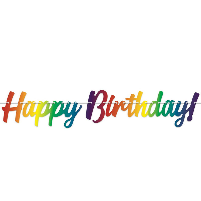 Happy Birthday! Streamer – 8½" x 4' – (1/Pkg) by Beistle Streamers