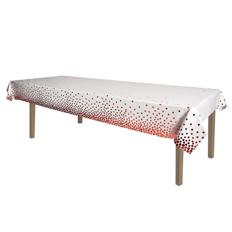 Metallic Polka Dots Tablecover – 54" x 108" – (1/Pkg) by Beistle for General occasion Table Covers - Patterned