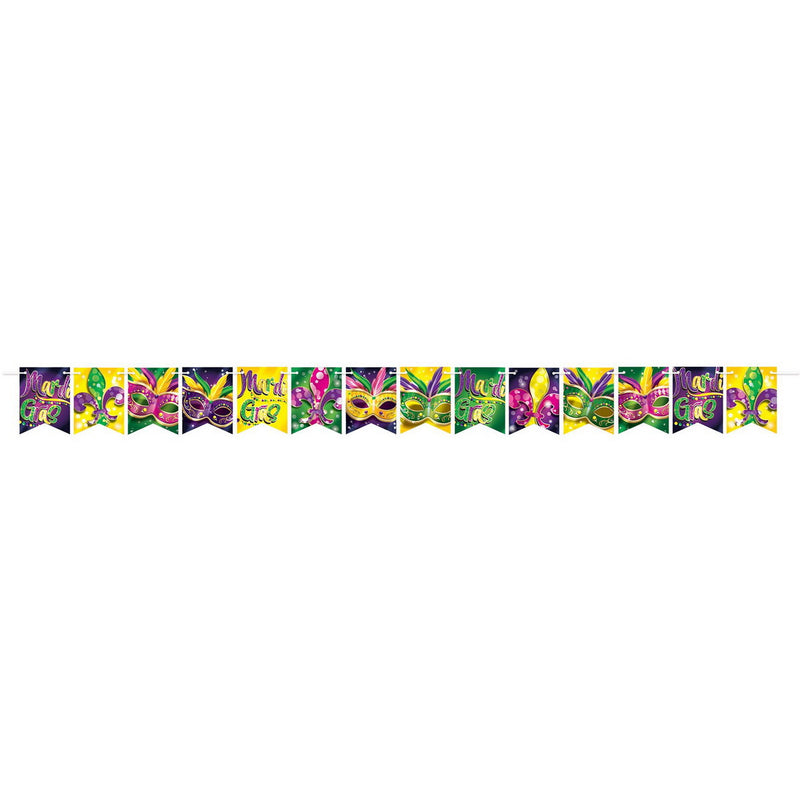 Foil Mardi Gras Streamer – 6" x 7' – (1/Pkg) by Beistle Streamers