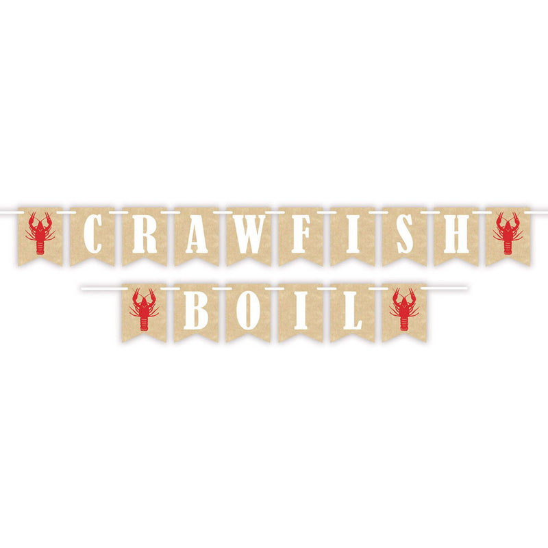 Crawfish Boil Streamer – 6" x 7' 6" – (1/Pkg) by Beistle for Mardi Gras Streamers