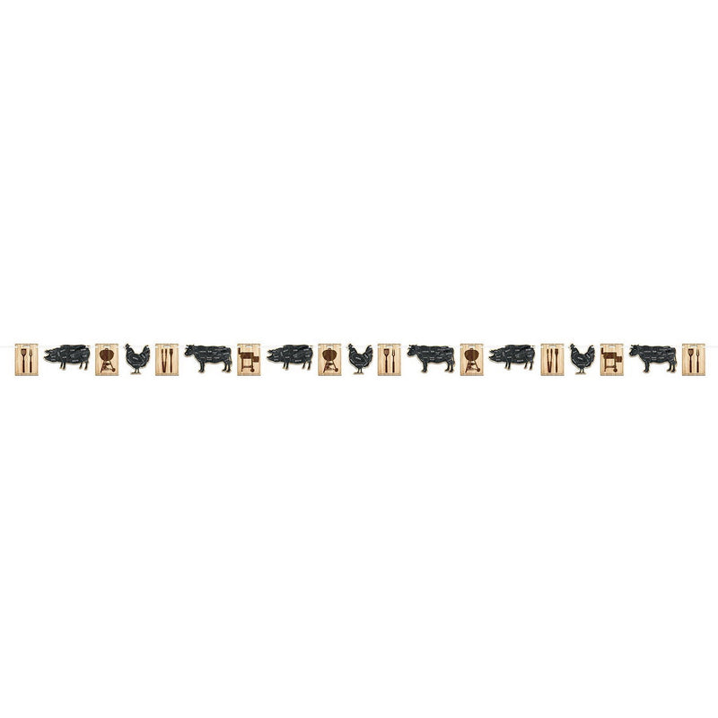 BBQ Streamer – 6¼" x 12' – (1/Pkg) by Beistle for Spring and Summer Streamers