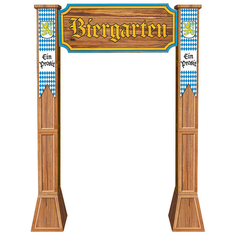 3-D Biergarten Archway Prop – 7' 6½" x 5' 3¾" – (1/Box) by Beistle for Oktoberfest 3-D Props