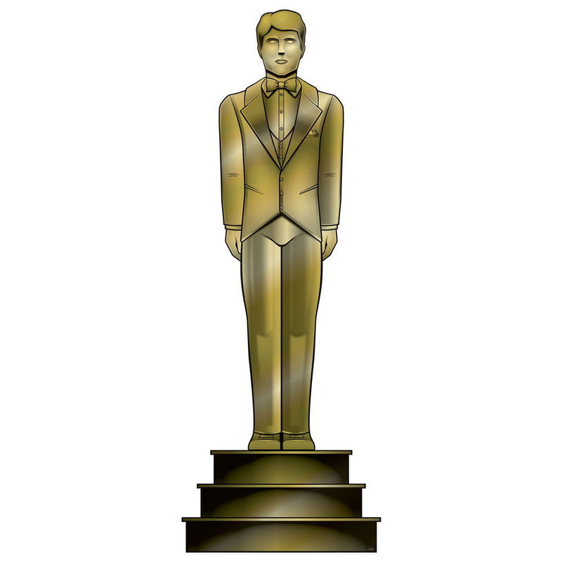 Red Carpet Male Statuette Stand-Up – 6´ x 24˝ – (1/Box) by Beistle for Prom 3-D Props