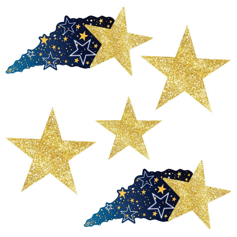 Starry Night Hanging Shooting Stars – Asstd – (5/Box) by Beistle for Prom Corrugated Cardboard