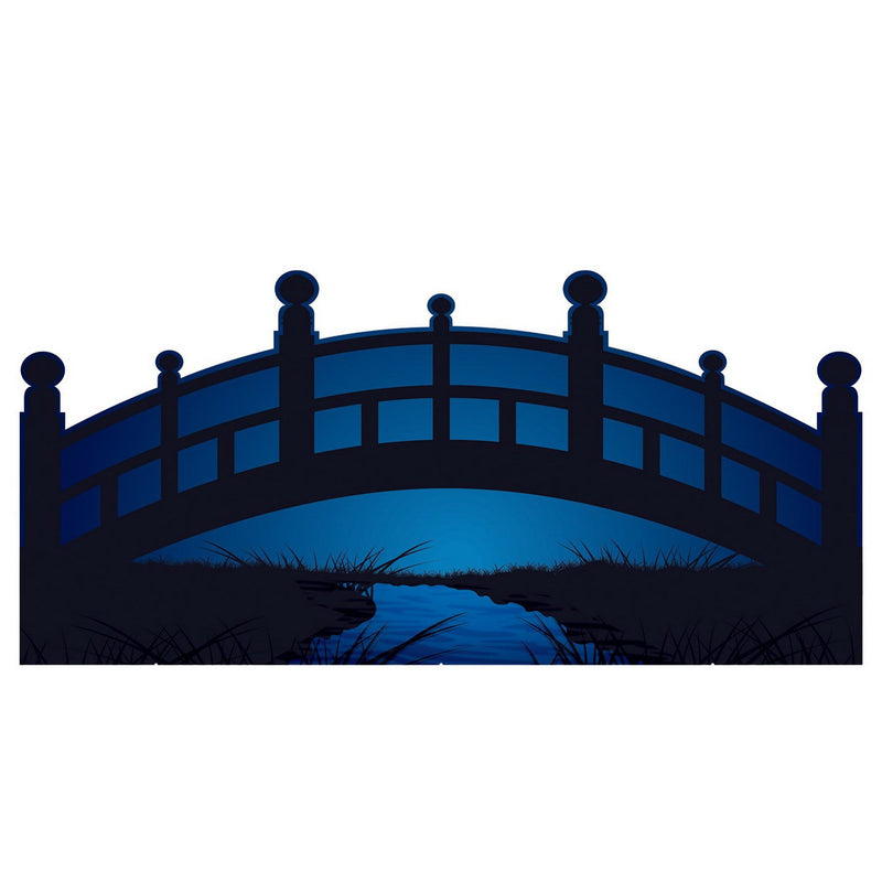 Starry Night Bridge Stand-Up – 35" x 6' 4" – (1/Box) by Beistle for Prom 3-D Props