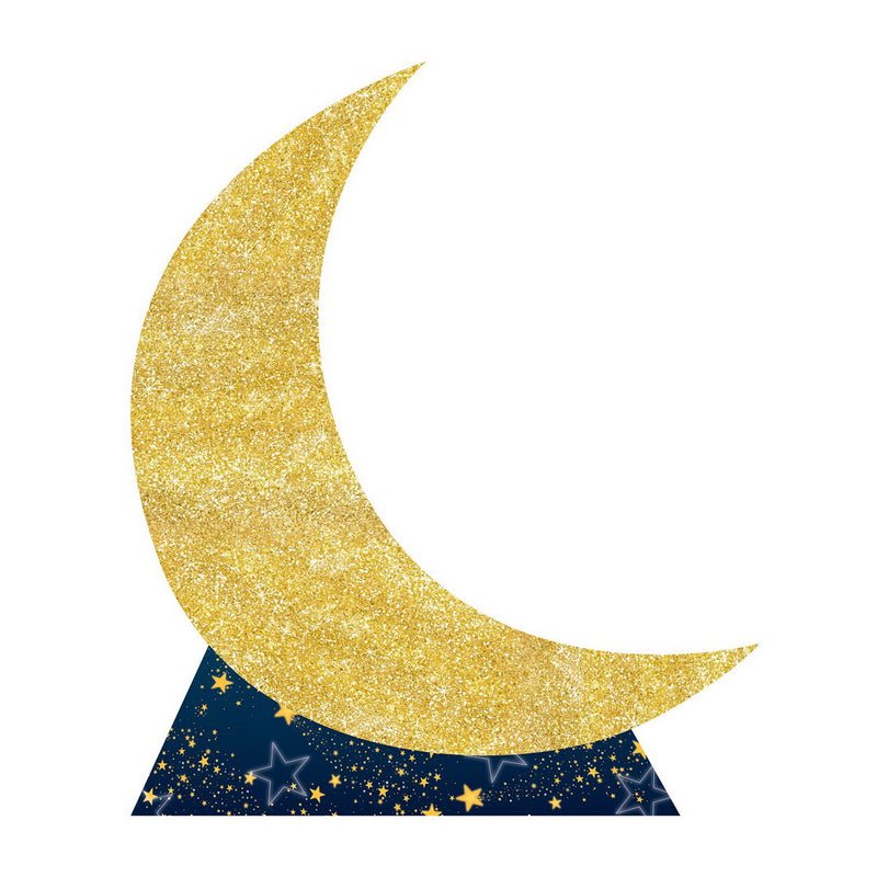 Starry Night Crescent Moon Stand-Up – 7' 8¾" x 6' 5¼" – (1/Box) by Beistle for Prom 3-D Props