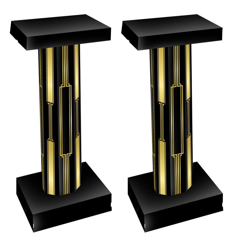 Great 20's 3-D Short Column Props – 33¾" x 14¼" – (2/Box) by Beistle for Prom 3-D Props