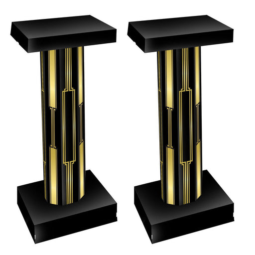 Great 20's 3-D Short Column Props – 33¾" x 14¼" – (2/Box) by Beistle for Prom 3-D Props