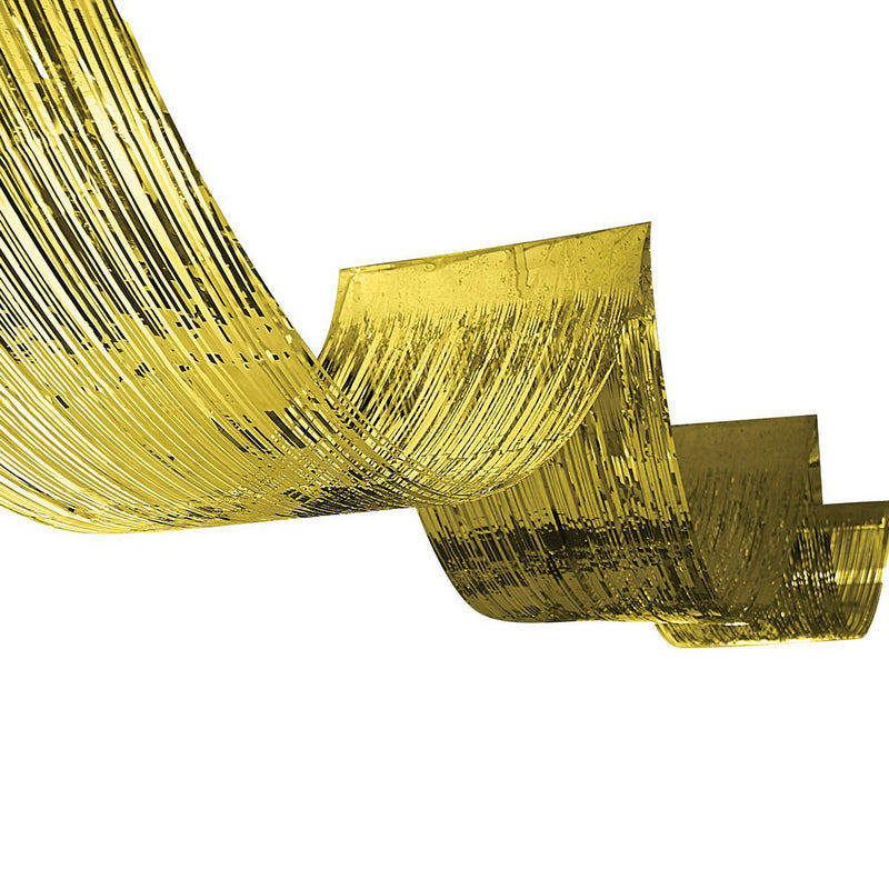 1-Ply Metallic Fringe Ceiling Curtain – 19½" x 16' – (1/Pkg) by Beistle for General occasion Ceiling Décor