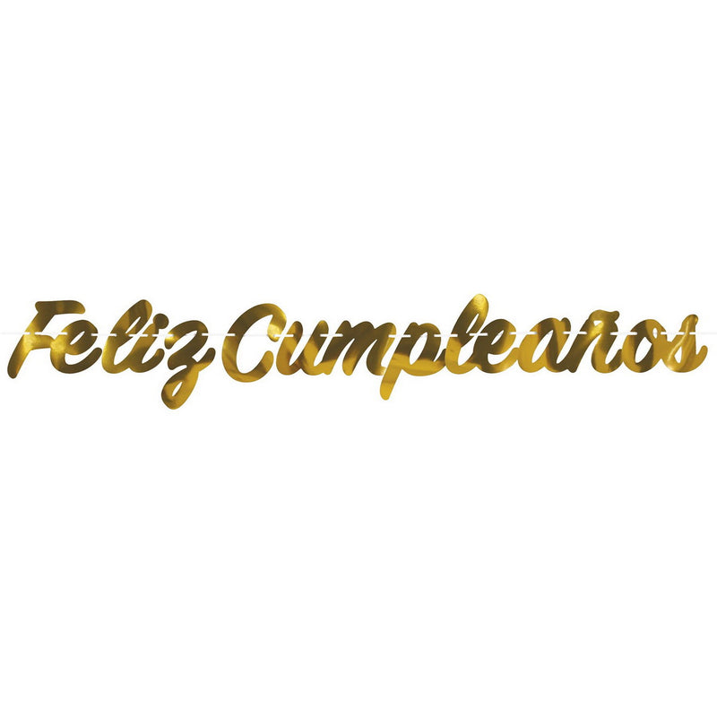 Foil Feliz Cumpleanos Streamer – 10" x 5' – (1/Pkg) by Beistle for Birthday Streamers