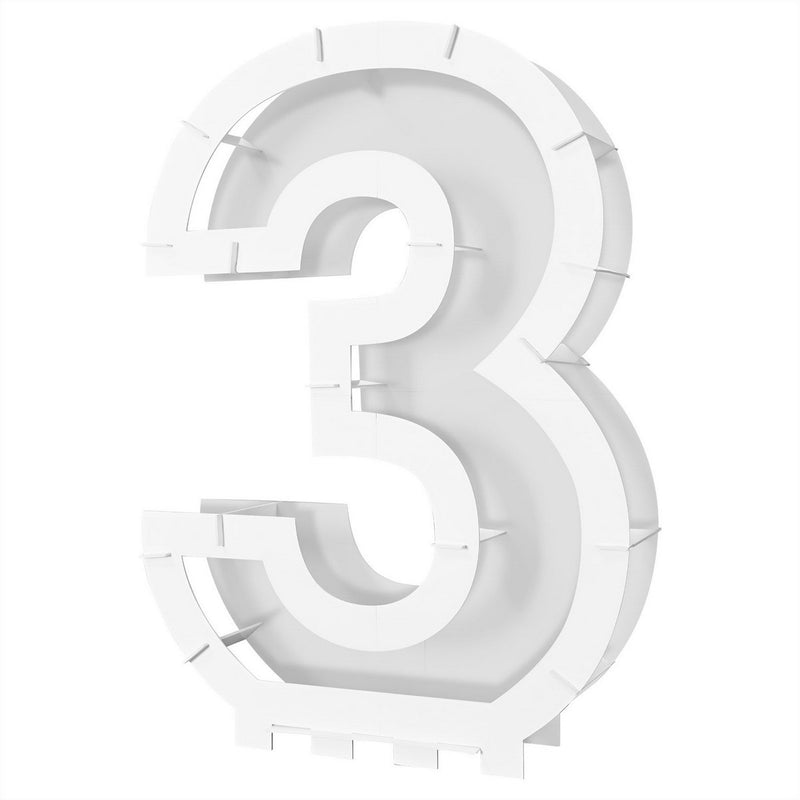 Balloon Mosaic Number "3" Frame – 32" x 22½" – (1/Box) by Beistle for General occasion Accessories