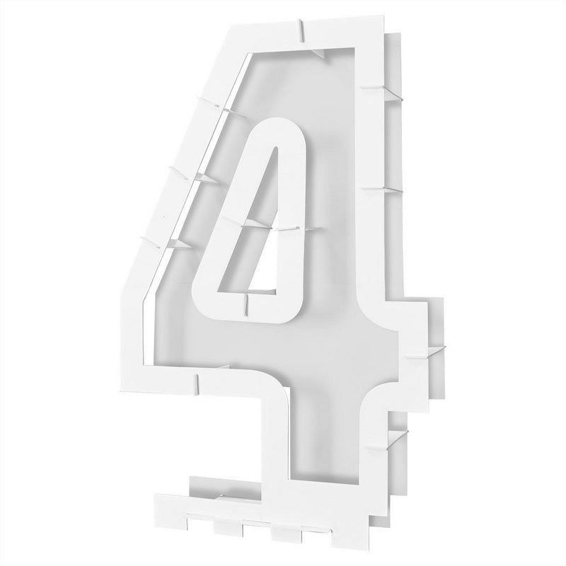 Balloon Mosaic Number "4" Frame – 32" x 20½" – (1/Box) by Beistle for General occasion Accessories