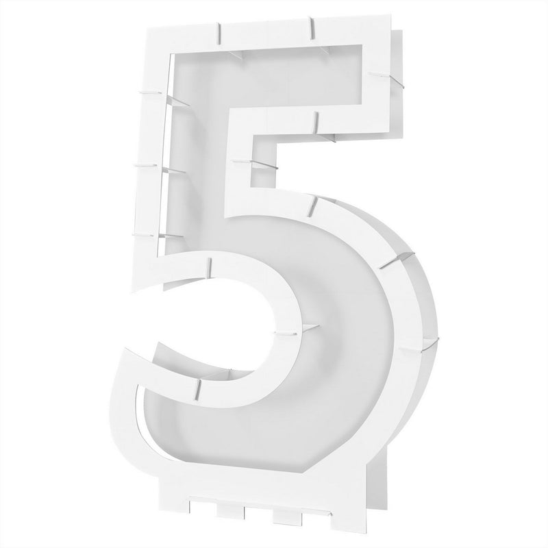 Balloon Mosaic Number "5" Frame – 32" x 21½" – (1/Box) by Beistle for General occasion Accessories