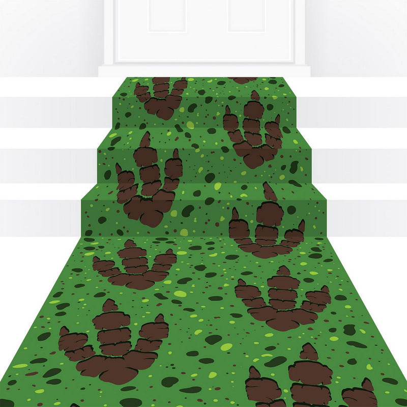 Dinosaur Tracks Runner – 24" x 10' – (1/Pkg) by Beistle for Dinosaurs Aisle Runner
