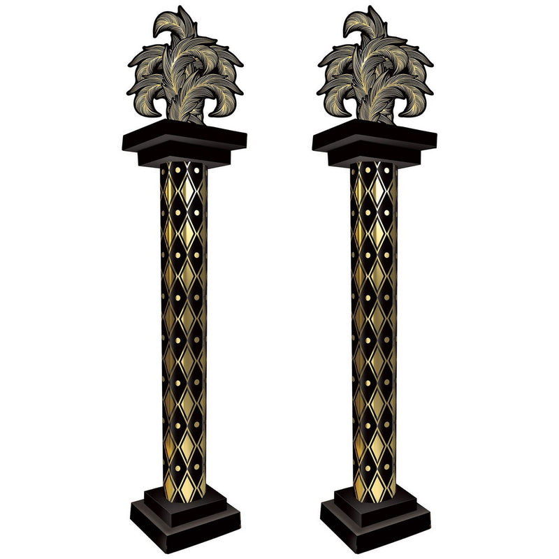 Masquerade 3-D Tall Column Props – 7' 6" x 16¾" – (2/Box) by Beistle for Prom 3-D Props