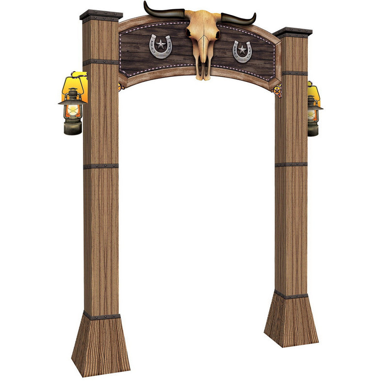Western 3-D Archway Prop – 7' 6" x 6' – (1/Box) by Beistle for Prom 3-D Props