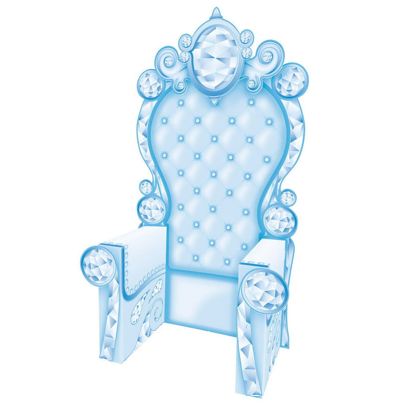 3-D Wntr Wndrlnd Ice Crystal Throne Prop – 7' 1¾" x 3' 9¼" – (1/Box) by Beistle for Prom Photo Props