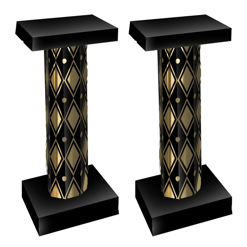 Masquerade 3-D Short Column Props – 33¾" x 14¼" – (2/Box) by Beistle for Prom 3-D Props