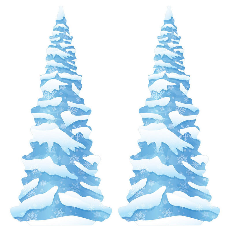 Winter Wonderland Tree Stand-Ups – 6' 6" x 3' ¼" – (2/Box) by Beistle for Prom 3-D Props