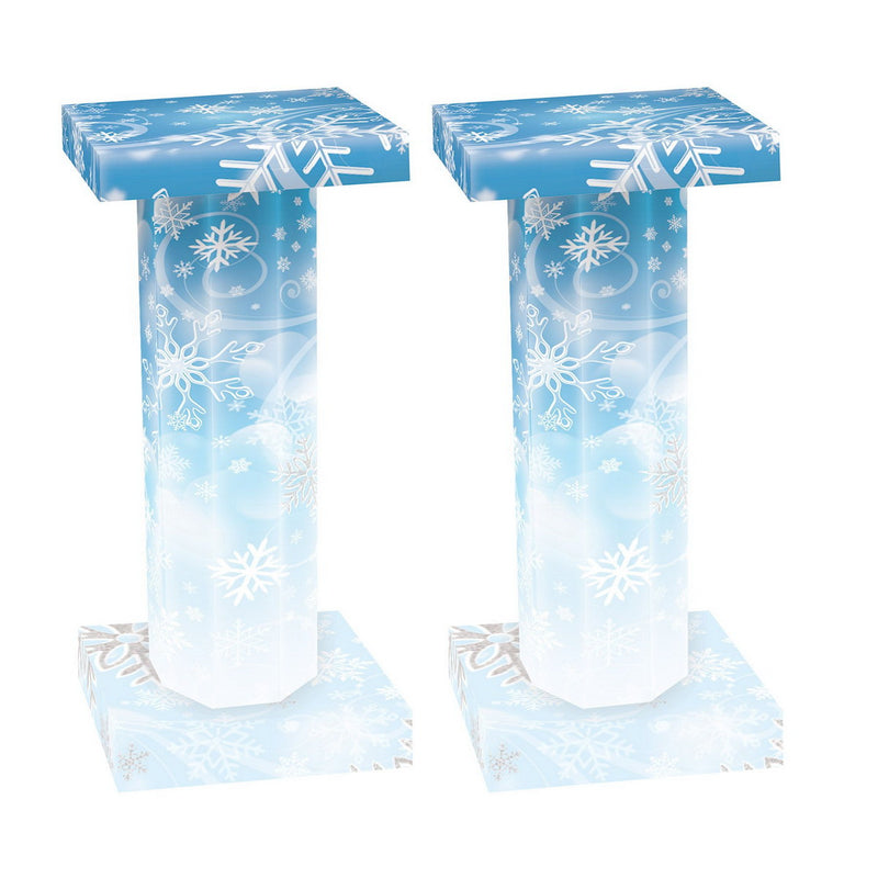 Winter Wonderland 3-D Short Column Props – 33¾" x 14¼" – (2/Box) by Beistle for Prom 3-D Props