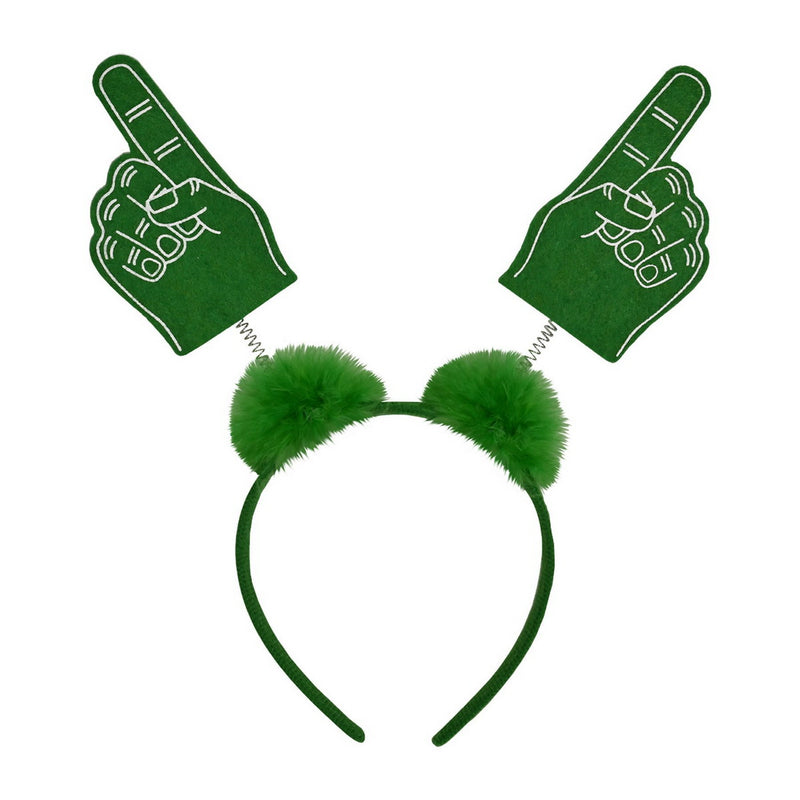#1 Hand Boppers w/Marabou – (1/Card) by Beistle for School Spirit Boppers and Headbands