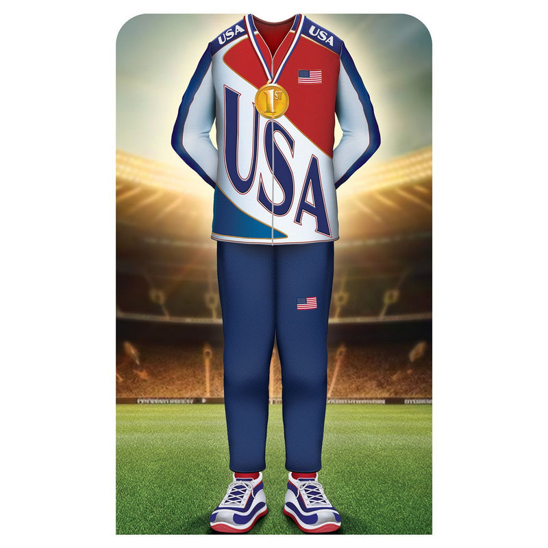Int'l Sports Girl Athlt Pht Prop Std-Up – 3' 10¼" x 28" – (1/Box) by Beistle Photo Props
