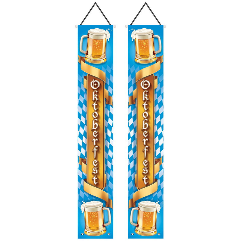 Oktoberfest Fabric Door Panel Set – 6' x 12¾" – (1/Pkg) by Beistle Door Covers