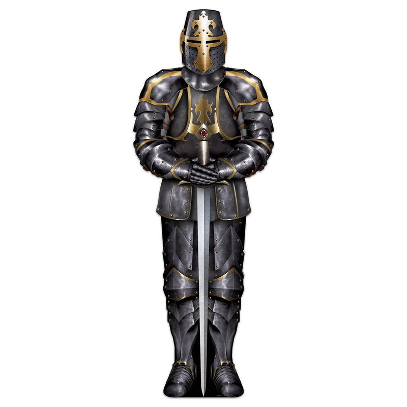 Black Knight Stand-Up – 6' 4" x 26¼" – (1/Box) by Beistle for Medieval 3-D Props