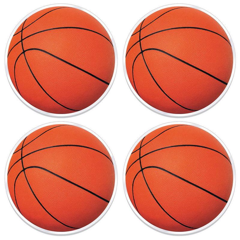 Plastic Basketball Placemats – 13" – (4/Pkg) by Beistle Accessories