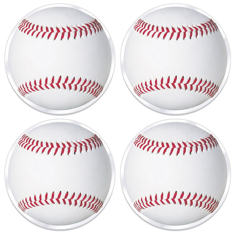 Plastic Baseball Placemats – 13" – (4/Pkg) by Beistle Accessories
