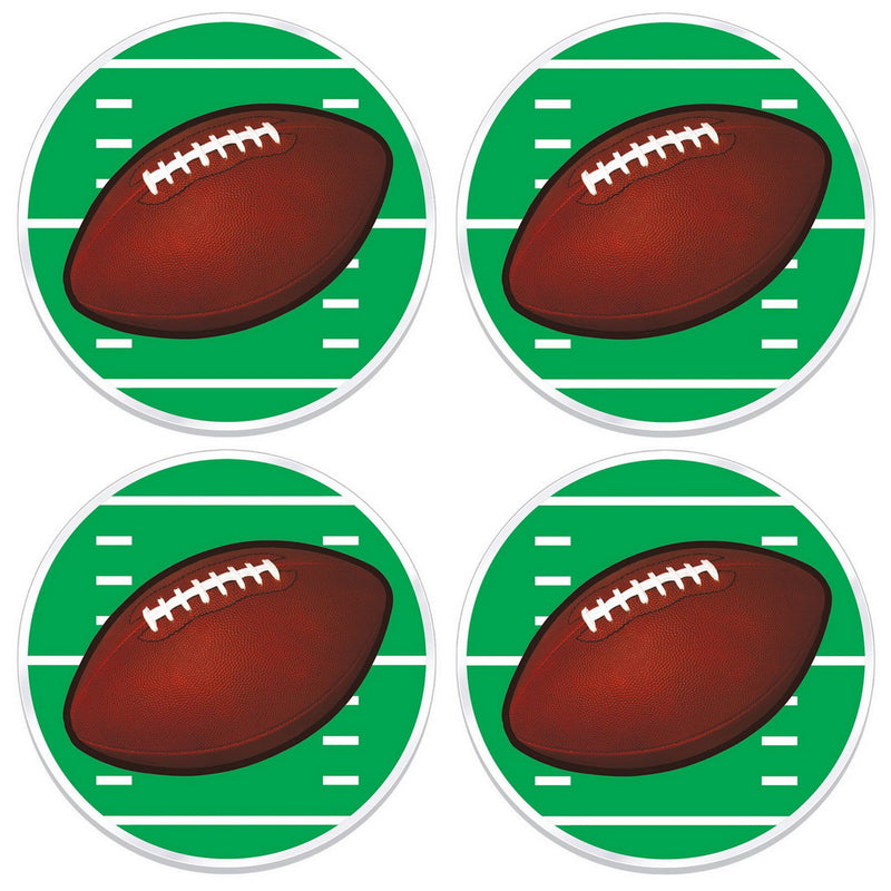 Plastic Football Placemats – 13" – (4/Pkg) by Beistle Accessories