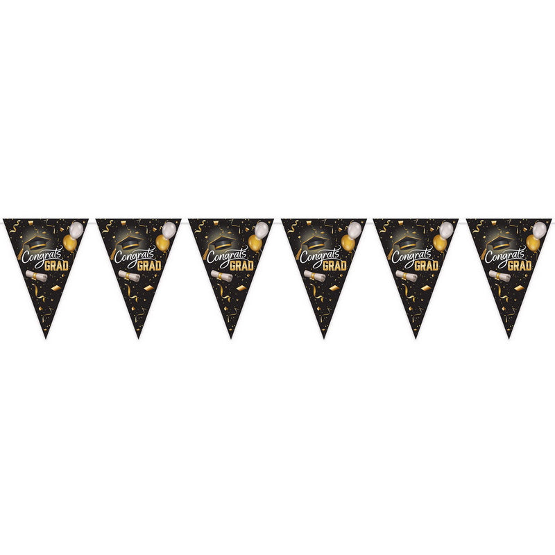 Graduation Oversized Pennant Banner – 28" x 25' – (1/Pkg) by Beistle Pennant Banners