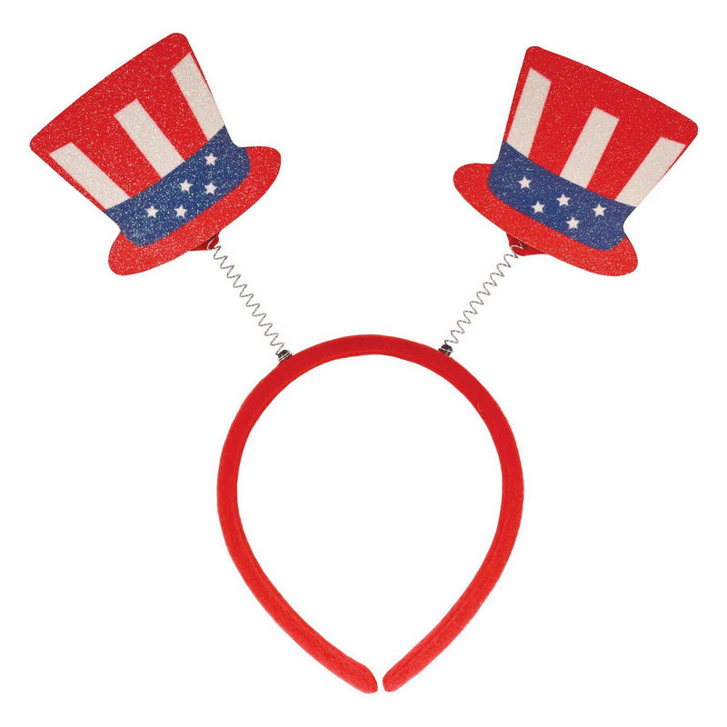 Patriotic Top Hat Boppers – (1/Card) by Beistle Boppers and Headbands