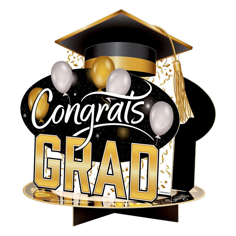 3-D Congrats Grad Centerpiece – 11" – (1/Pkg) by Beistle for Graduation