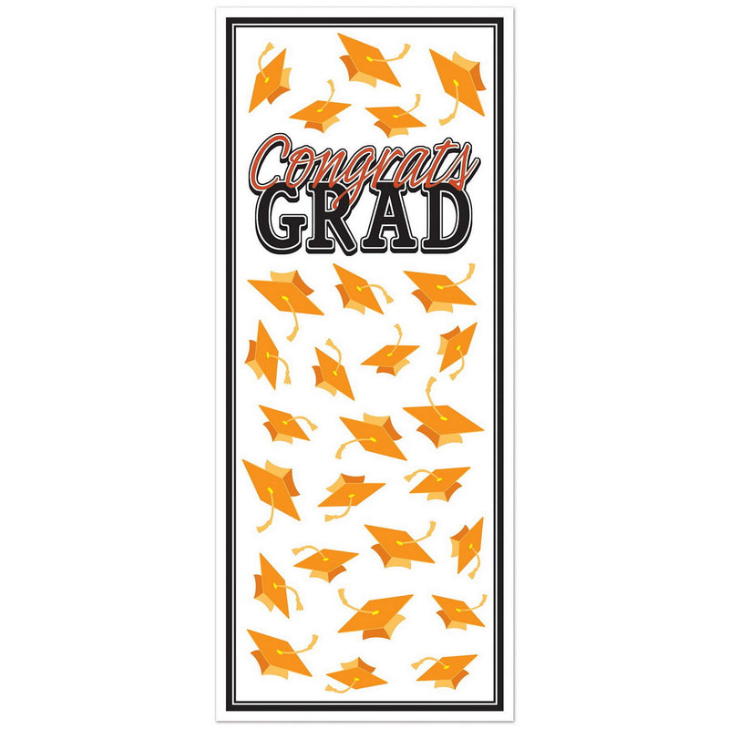 Congrats Grad Door Cover – 6' x 30" – (1/Pkg) by Beistle for Graduation Door Covers