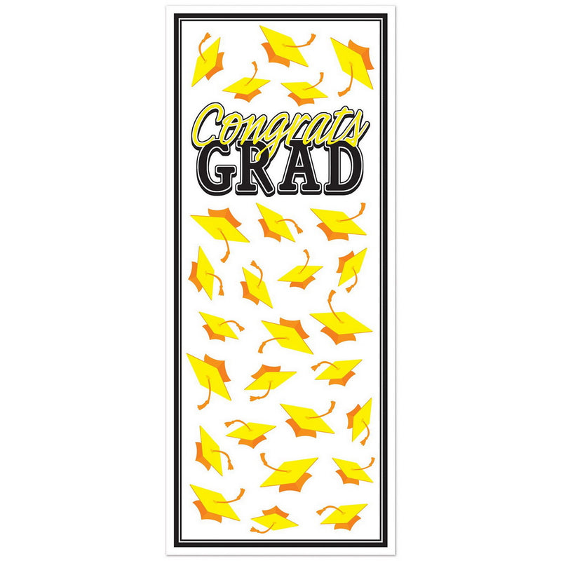 Congrats Grad Door Cover – 6' x 30" – (1/Pkg) by Beistle for Graduation Door Covers