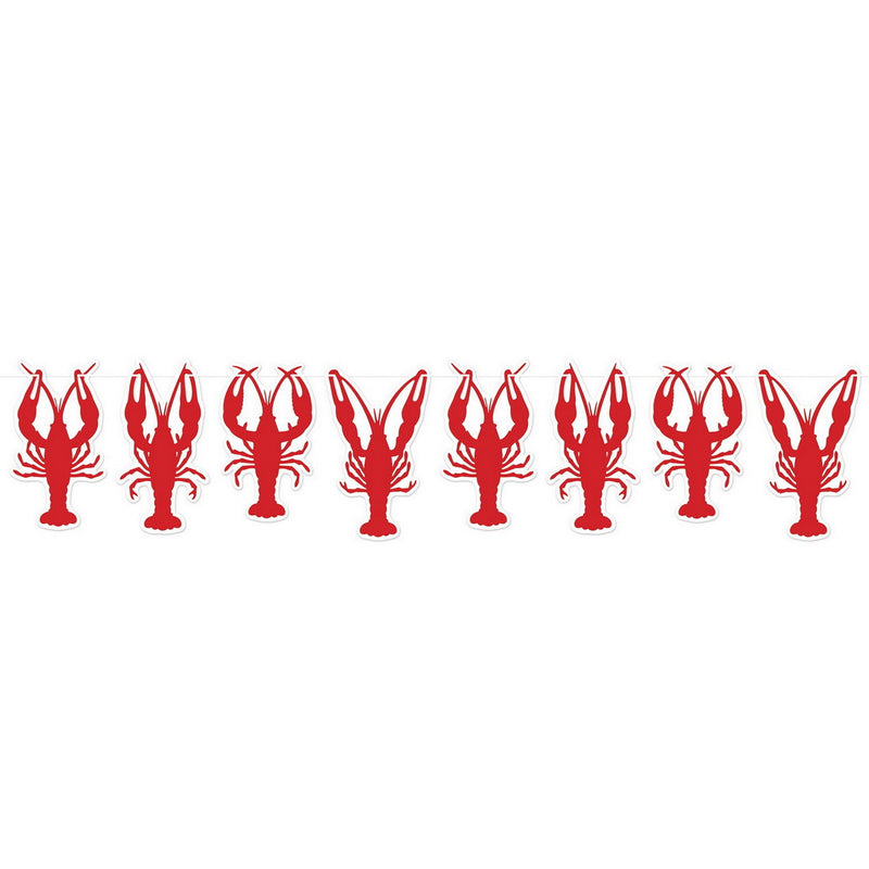 Crawfish Streamer – 10¾" x 4' 6" – (1/Pkg) by Beistle for Mardi Gras Streamers