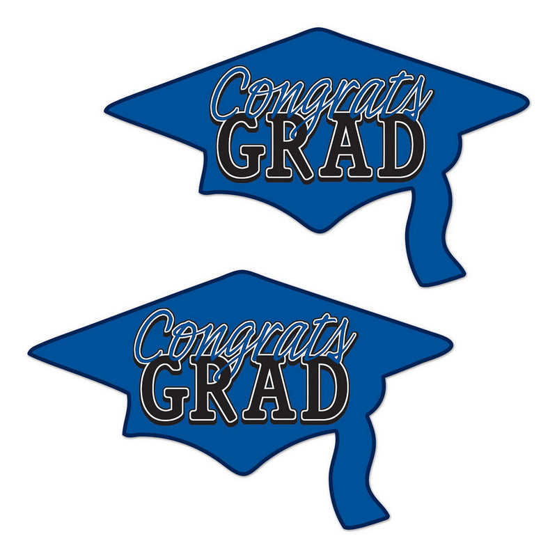 Congrats Grad Cutouts – 22¼" x 36¾" – (2/Pkg) by Beistle for Graduation Printed
