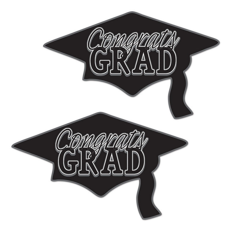 Congrats Grad Cutouts – 22¼" x 36¾" – (2/Pkg) by Beistle for Graduation Printed