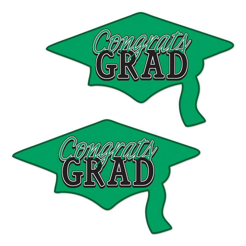 Congrats Grad Cutouts – 22¼" x 36¾" – (2/Pkg) by Beistle for Graduation Printed